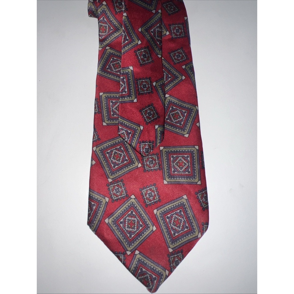 Austin Reed Designer Silk Neck Toe‎ Red Regent Street - Picture 3 of 3